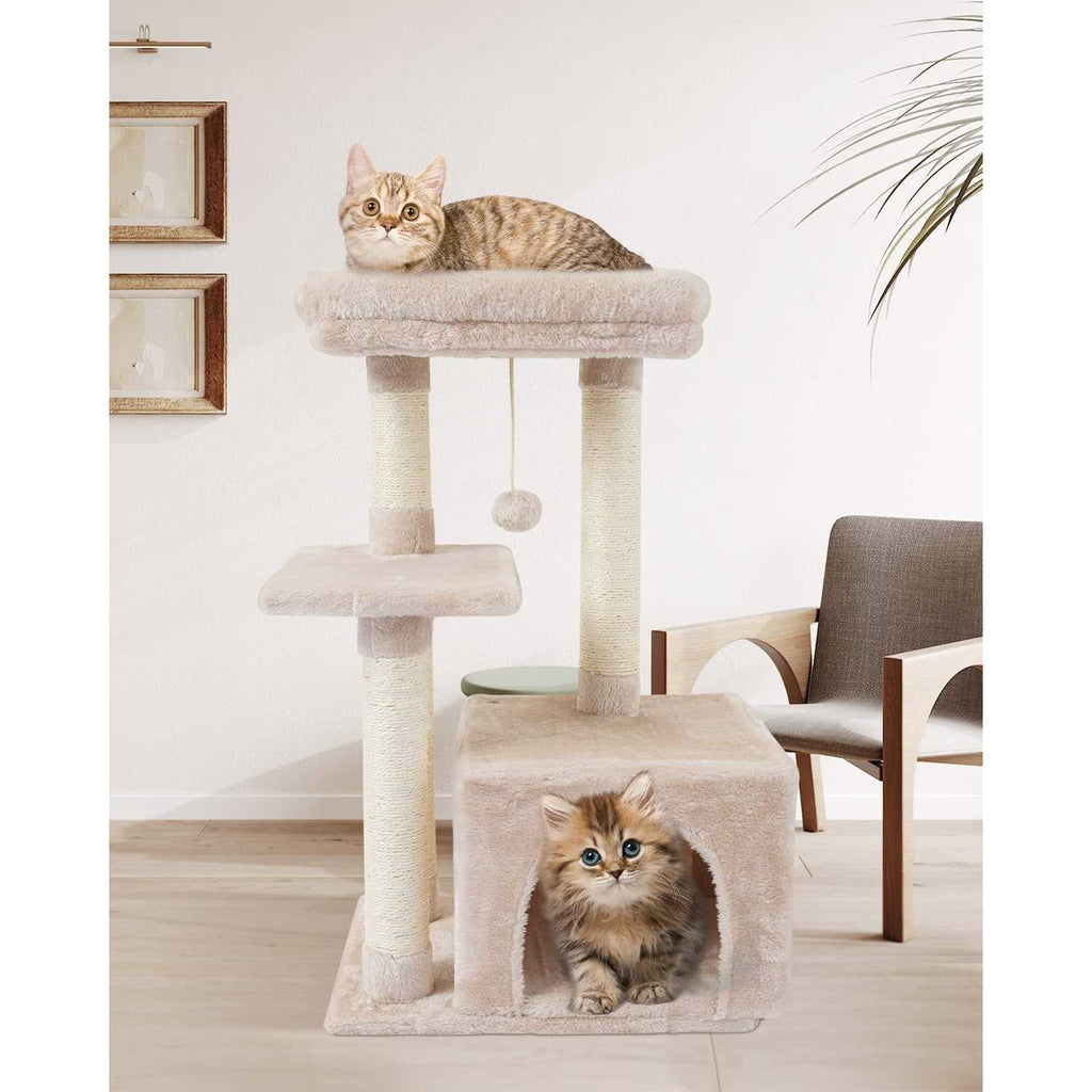 Cat Tree with Scratching Posts and Jump Platform H645
