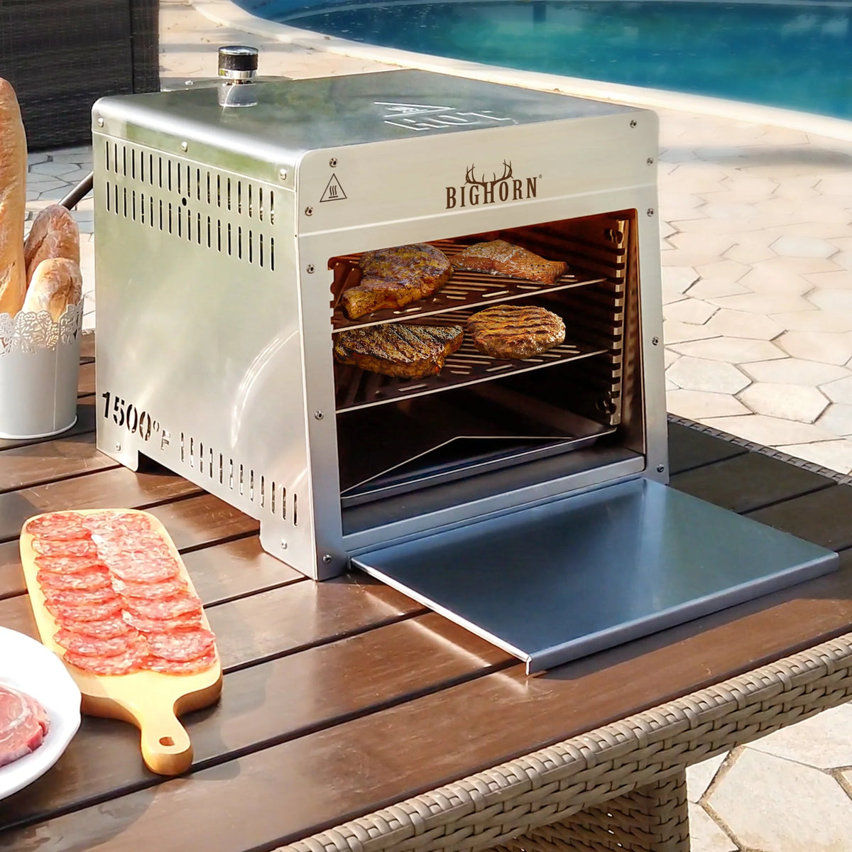 Portable Infrared Propane Gas Grill Stainless Steel Tabletop Grill U7802