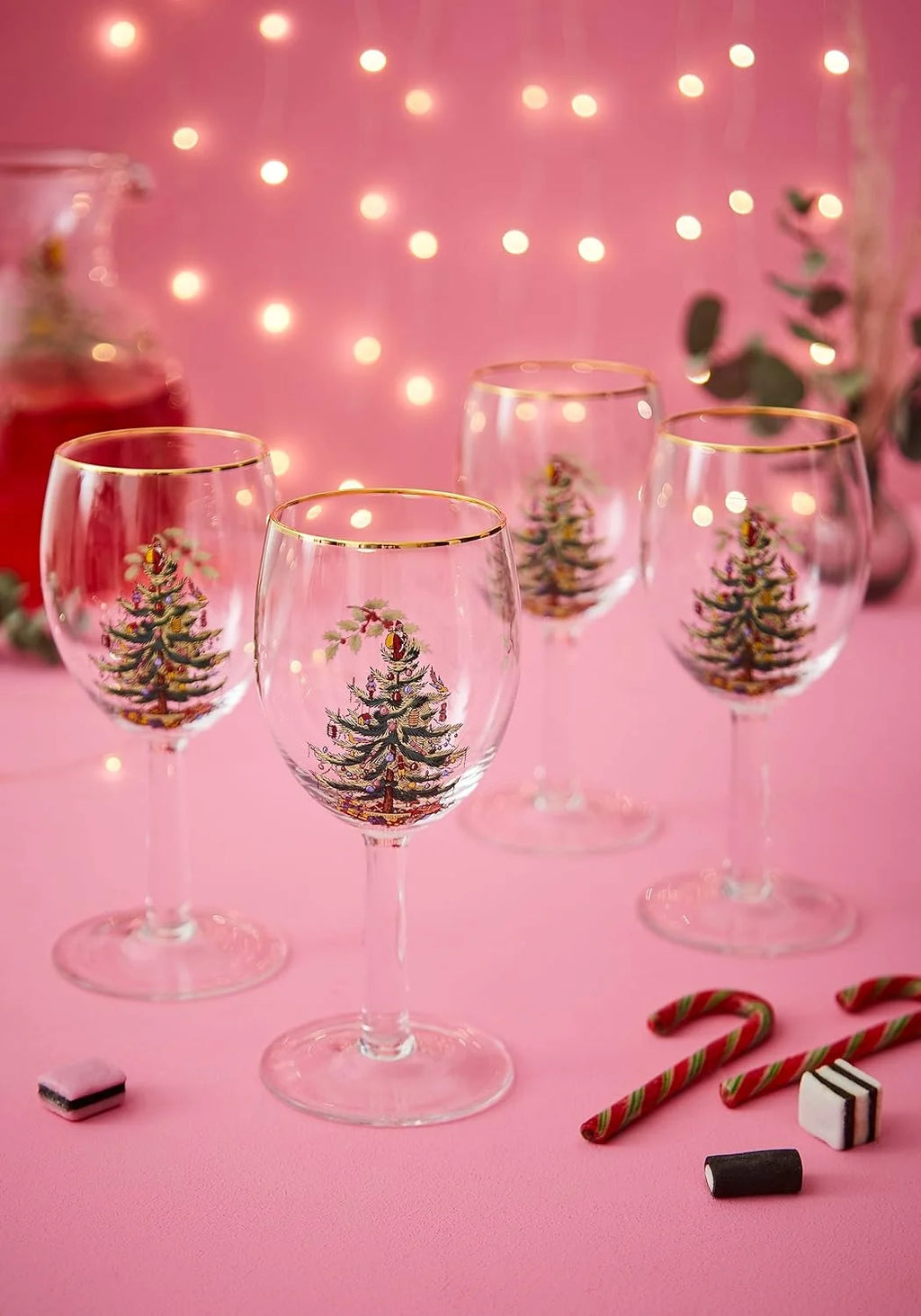 Set Of 4 Glass Wine Glasses E9176