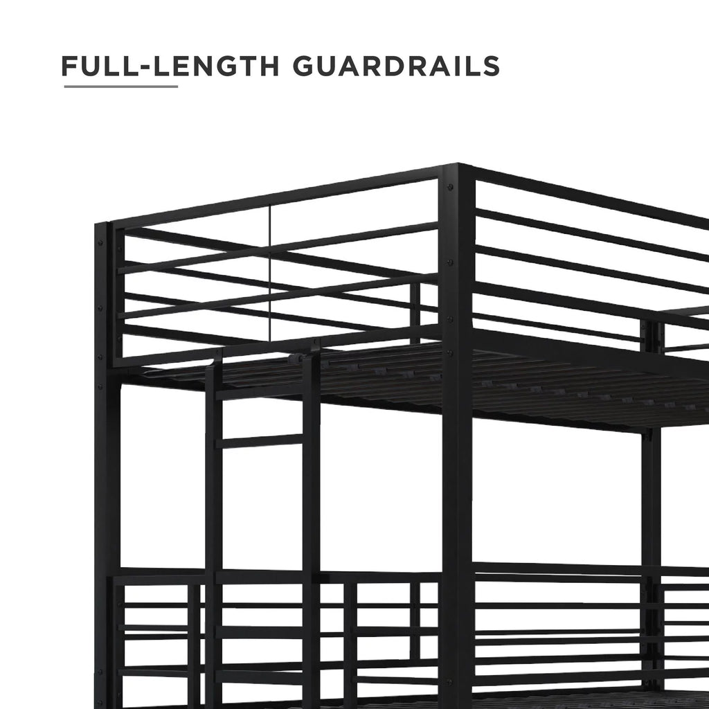 Black Triple Twin Metal Bunk Bed G8517