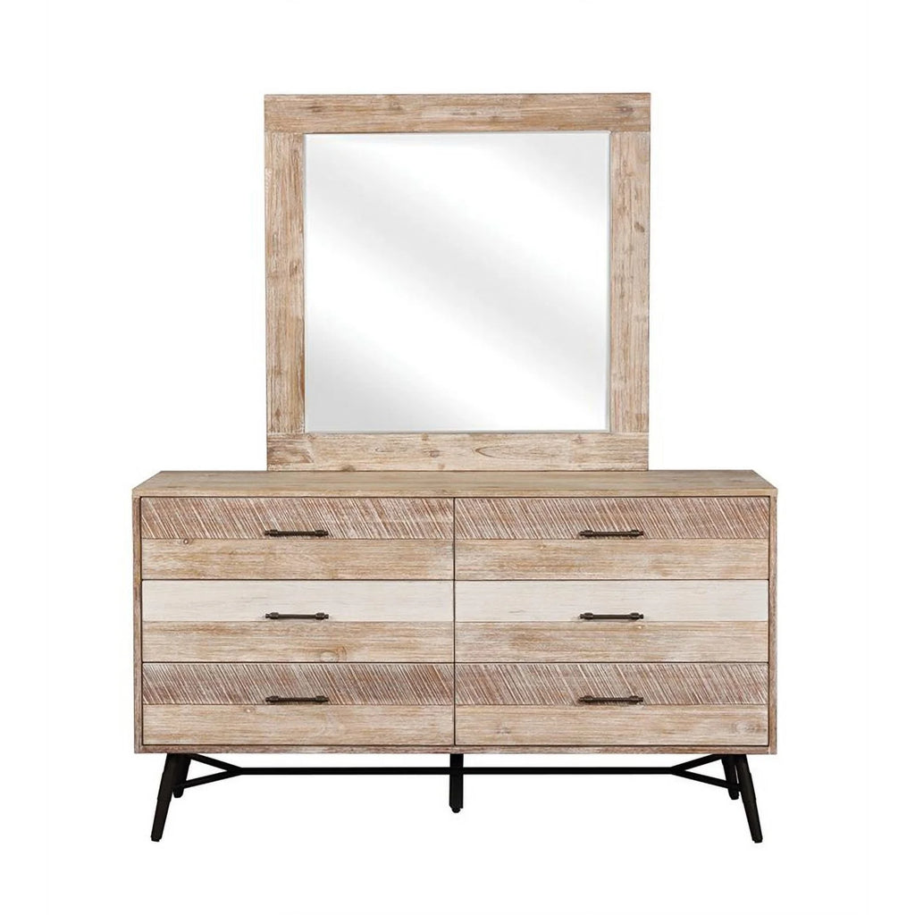 6 Drawer Farmhouse Wood Dresser D521535