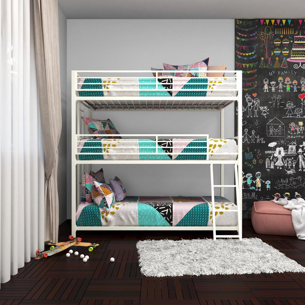 Black Triple Twin Metal Bunk Bed G8517