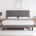 Queen Size Fabric Upholstered Platform Bed Frame A5766