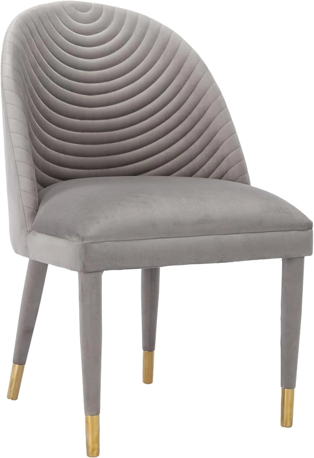 Velvet Upholstered Dining Chairs Set of 2 with Gold Legs Q67768