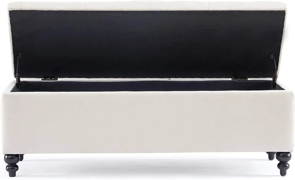 51" Button-Tufted Storage Ottoman Bench N645923