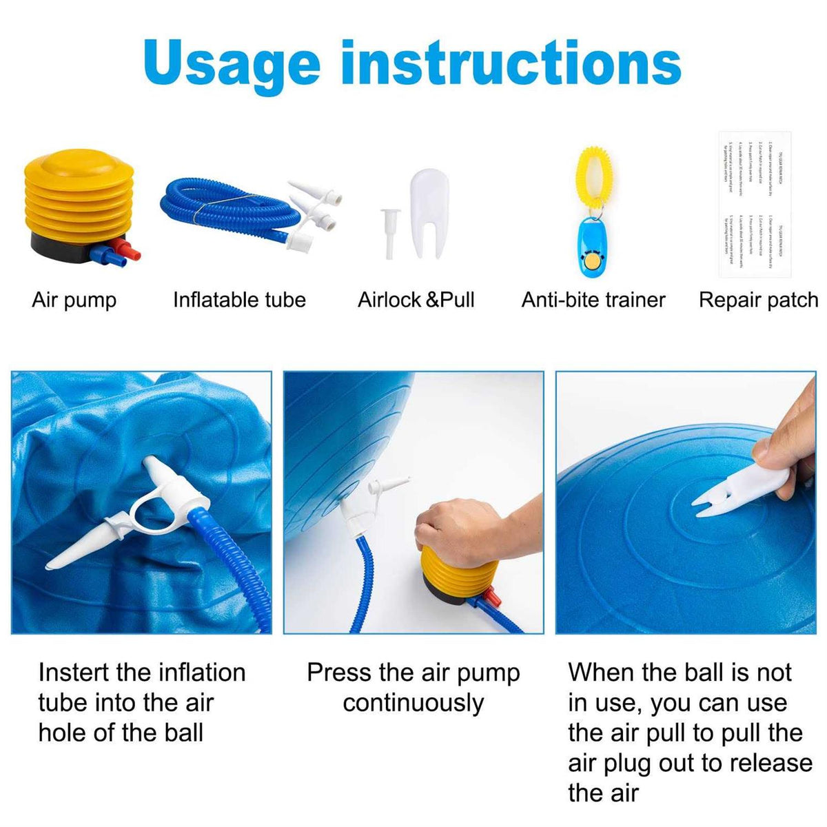 30 Inch Anti-Burst Horse Herding Ball with Pump F594