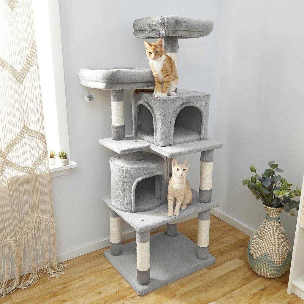 61-in Faux Fur Cat Tree Condo C800949