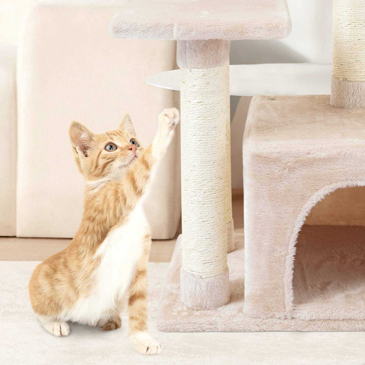 Cat Tree with Scratching Posts and Jump Platform H645