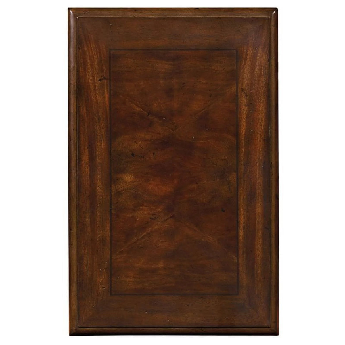 Three Drawers Wood End Table in Mahogany Set of 2 M405