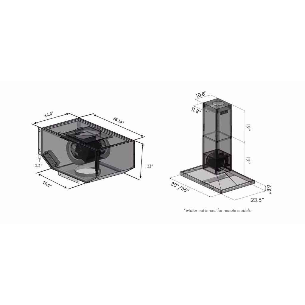 36 in. Stainless Steel Island Mount Range Hood A60771
