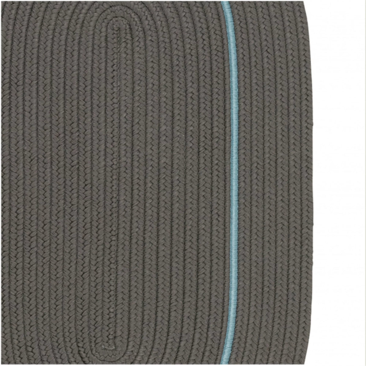 Grey 8x10 Accent Border Rug W4535