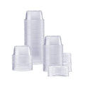2 oz 100 Count Clear Disposable Plastic Portion Cups with Lids P909046