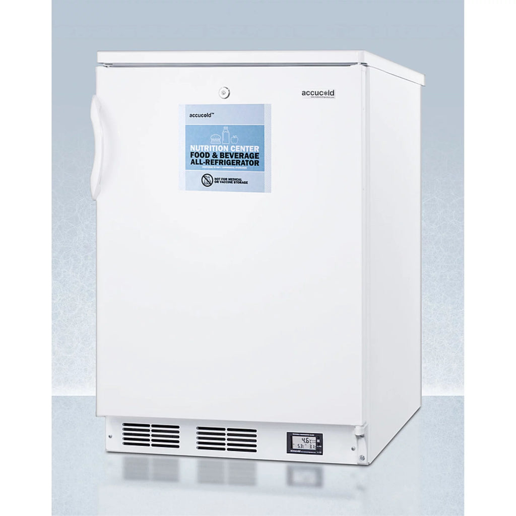 White Built-in or Freestanding All-Refrigerator with Front Lock and Digital Temperature Display H488208