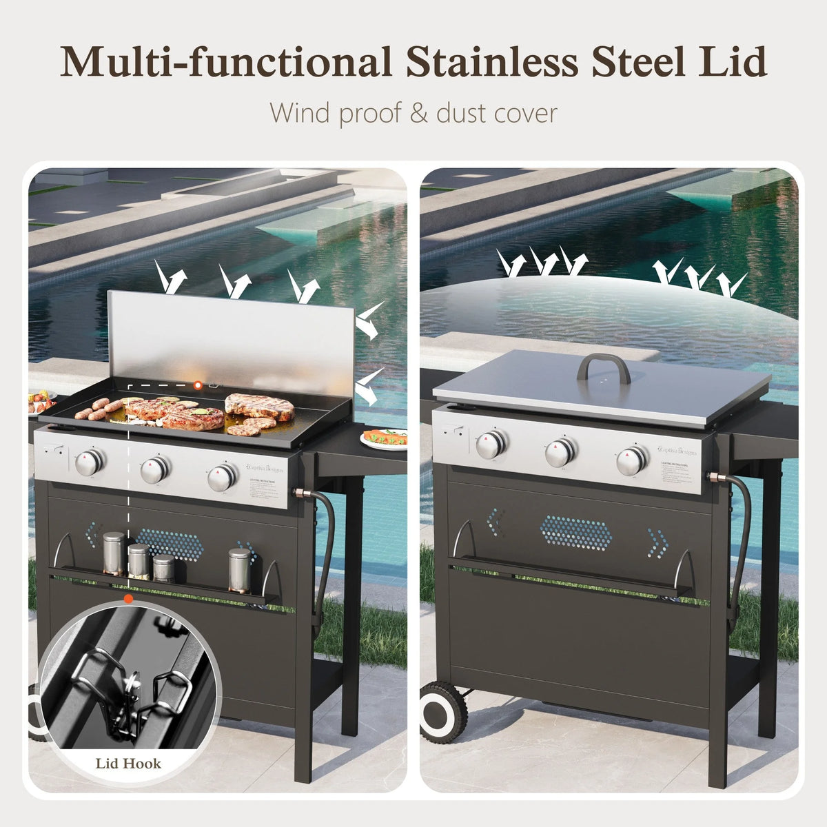 3-Burner Propane Gas Griddle O653449