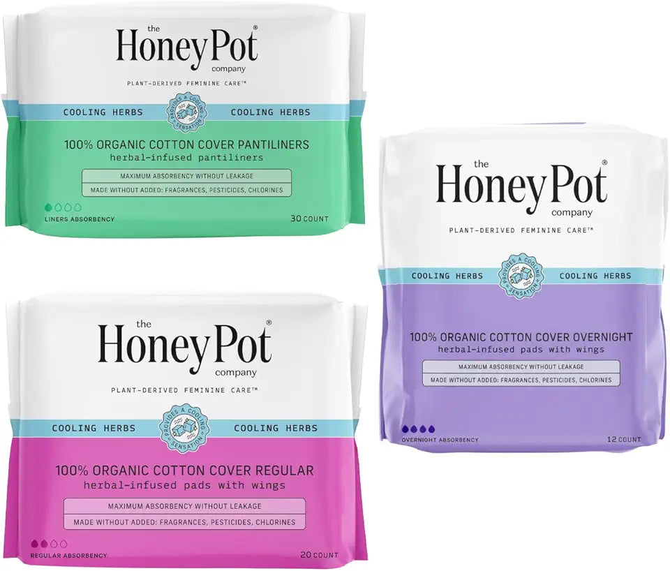 Herbal Pads for Women Everyday Liners Regular & Overnight Pads Bundle R862