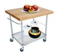 2 Tier Gourmet Cart with Maple Butcher Block Top B406039