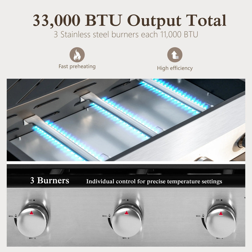 3-Burner Propane Gas Griddle O653449