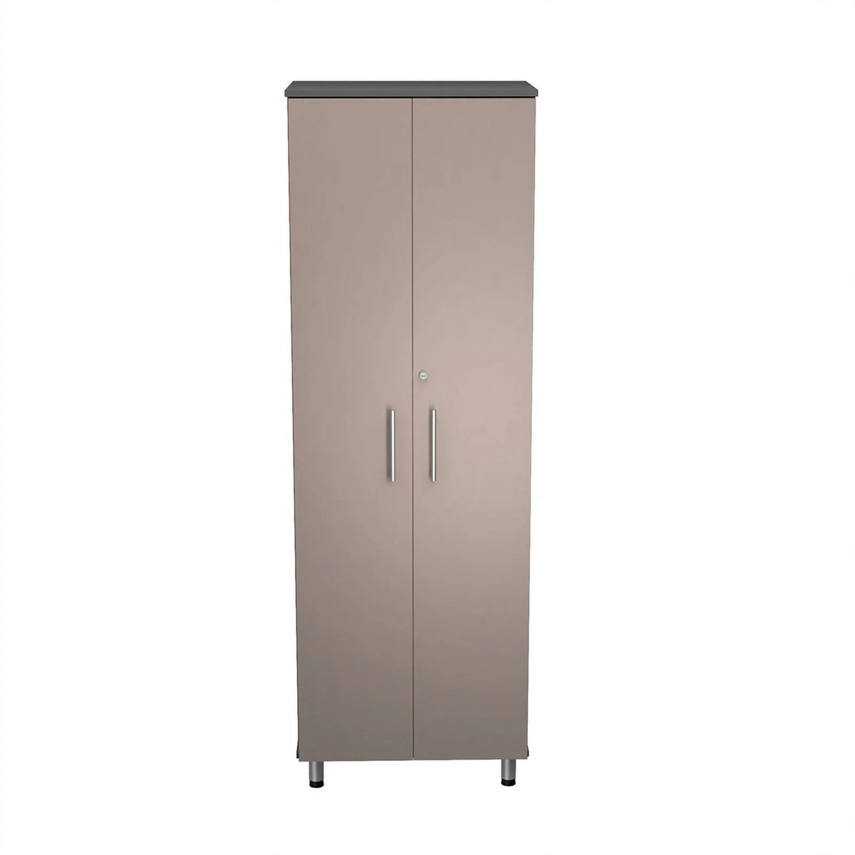 2-Door Engineered Wood Storage Cabinet in Taupe J3493