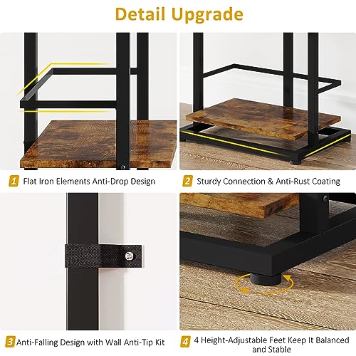 5 Tier Wood Bookcase with Metal Edge Protection Z39980