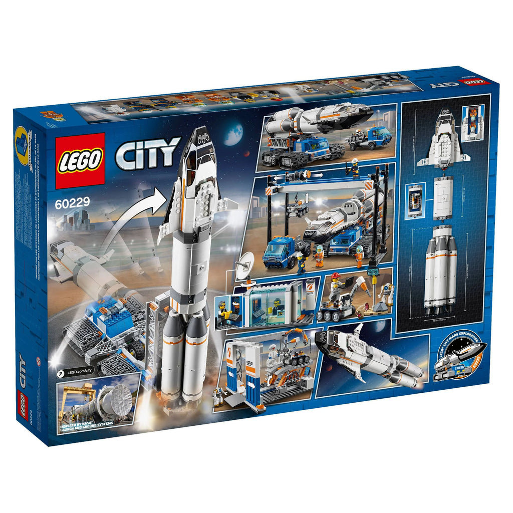 Space Rocket Assembly & Transport Toy Set 1055 Pieces C675049