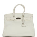 White Togo Leather Handbag M285