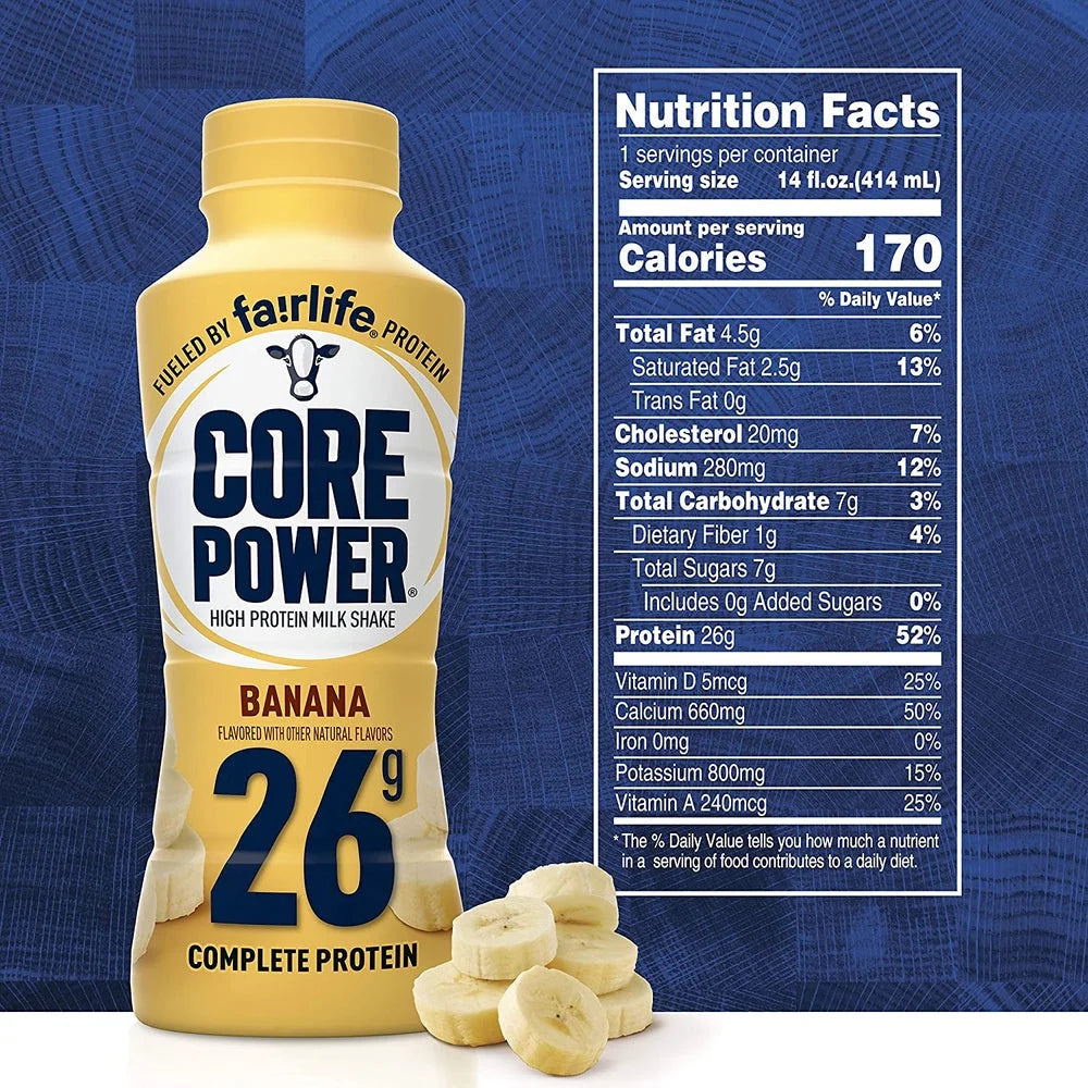 Banana & Strawberry Banana Protein Shakes 24 Bottle Pack S528