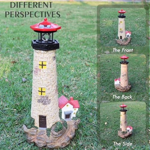 17.1" Solar Lighthouse with Rotating Beacon Z792