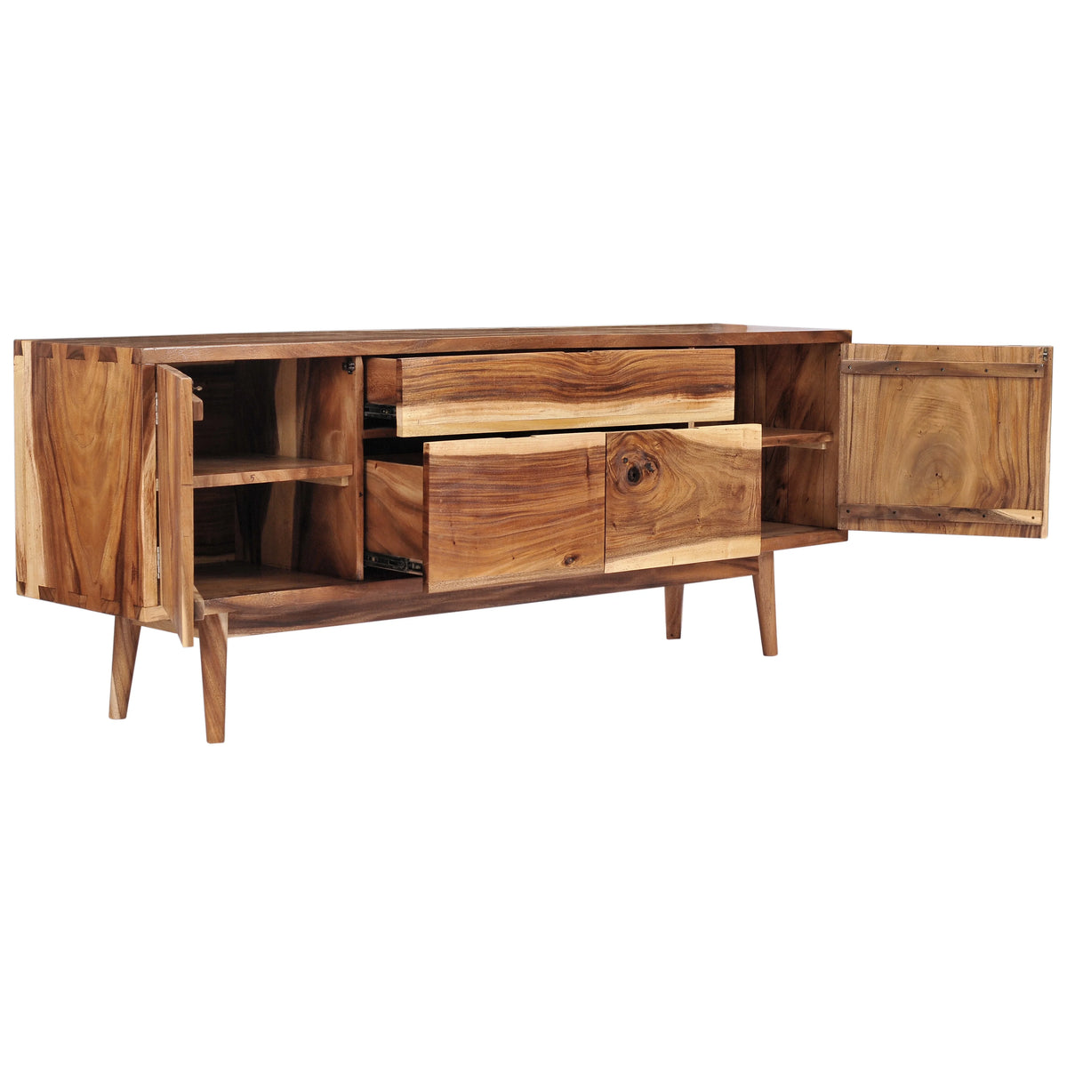 Suar Wood Buffet with 2 Doors 2 Drawers Q395