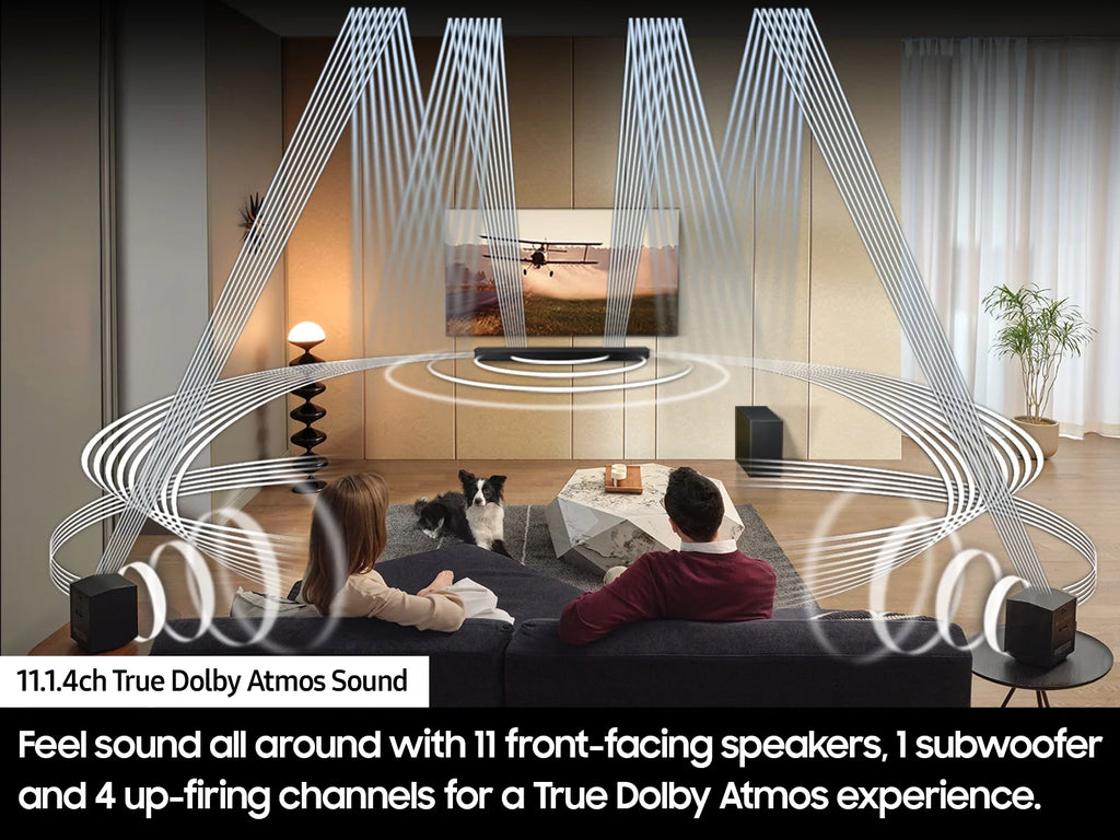 11.1.4ch Wireless Dolby Atmos Soundbar with Rear Speakers F639