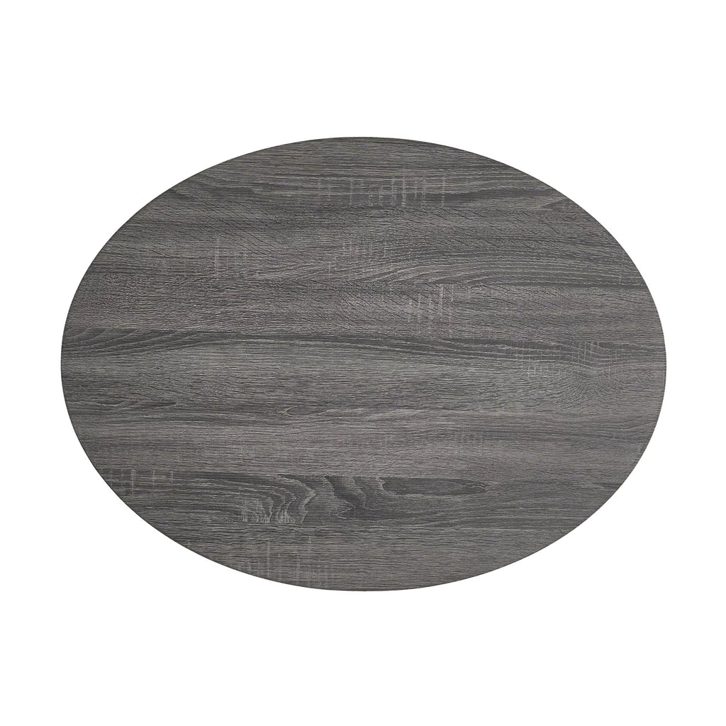 Black Rotatable Oval Coffee Table Z700941