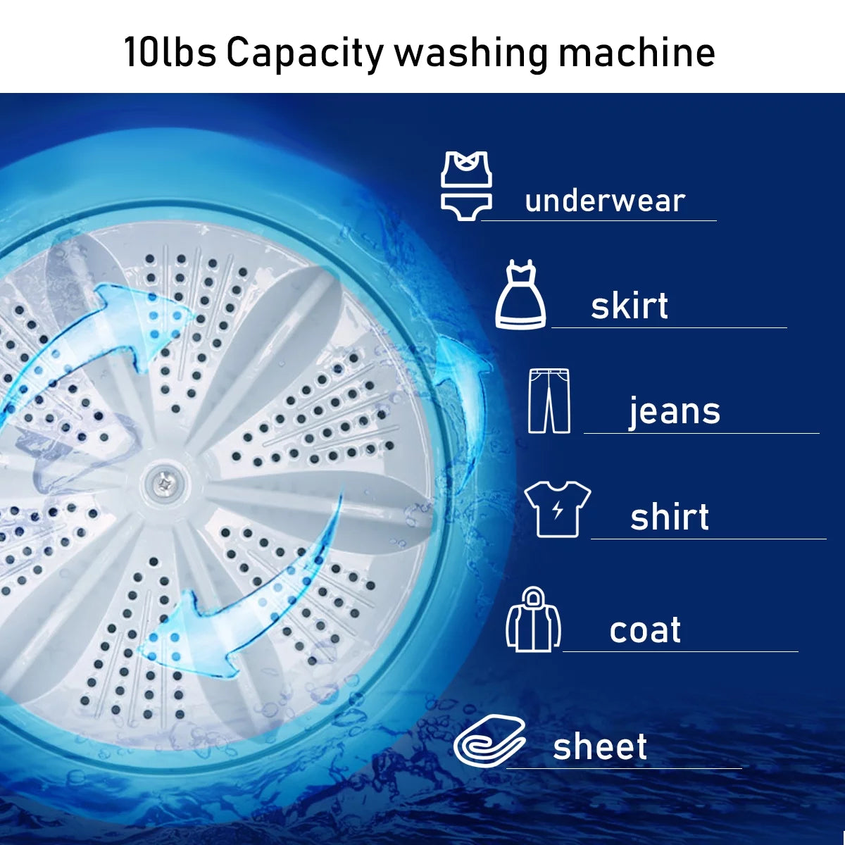 7.7 lbs Full-Automatic Washing Machine N68284