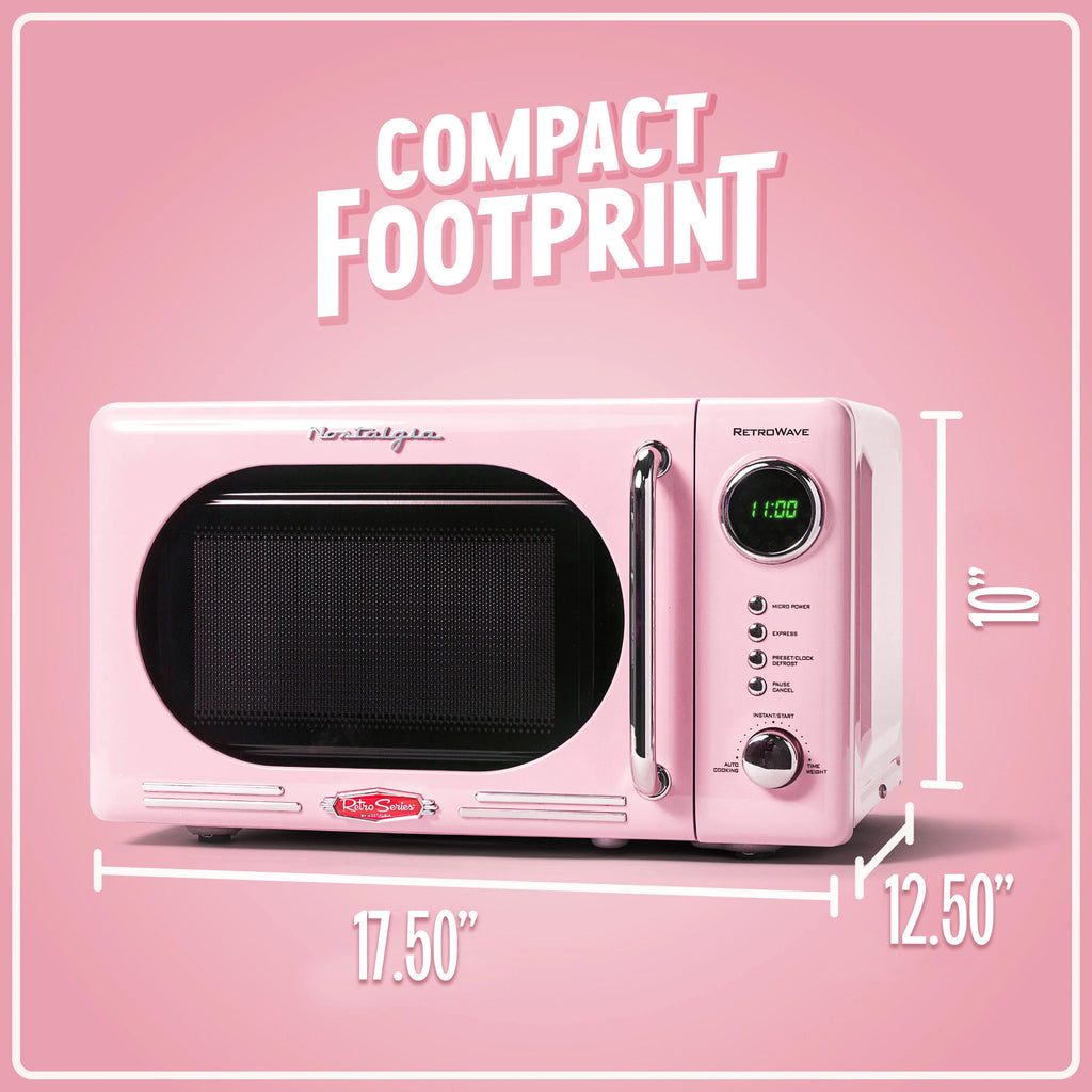 Pink Retro Countertop Microwave Oven Z825