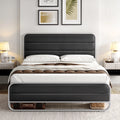 Full Bed Frame with PU Leather Upholstered Headboard Z6834