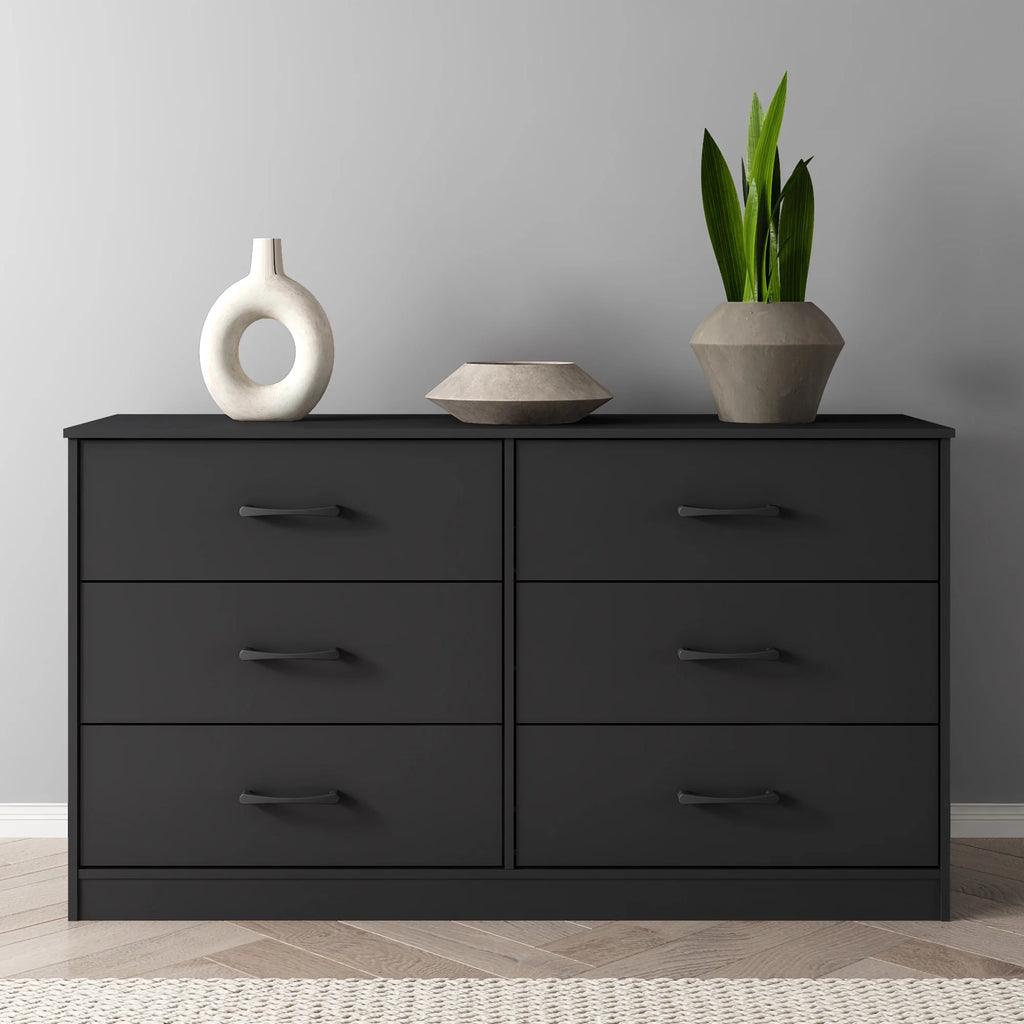 White 6 Drawer Dresser J194000