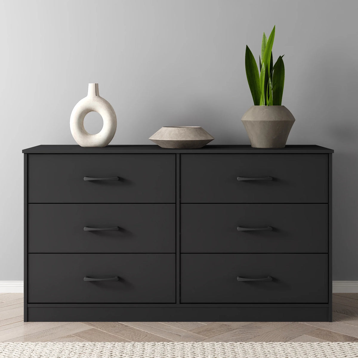 White 6 Drawer Dresser J194000