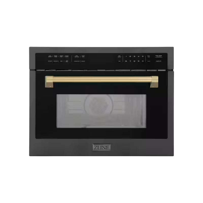 24 in. 1000-Watt Built-In Microwave Oven Black Stainless Steel D587