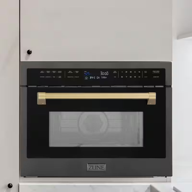 24 in. 1000-Watt Built-In Microwave Oven Black Stainless Steel D587