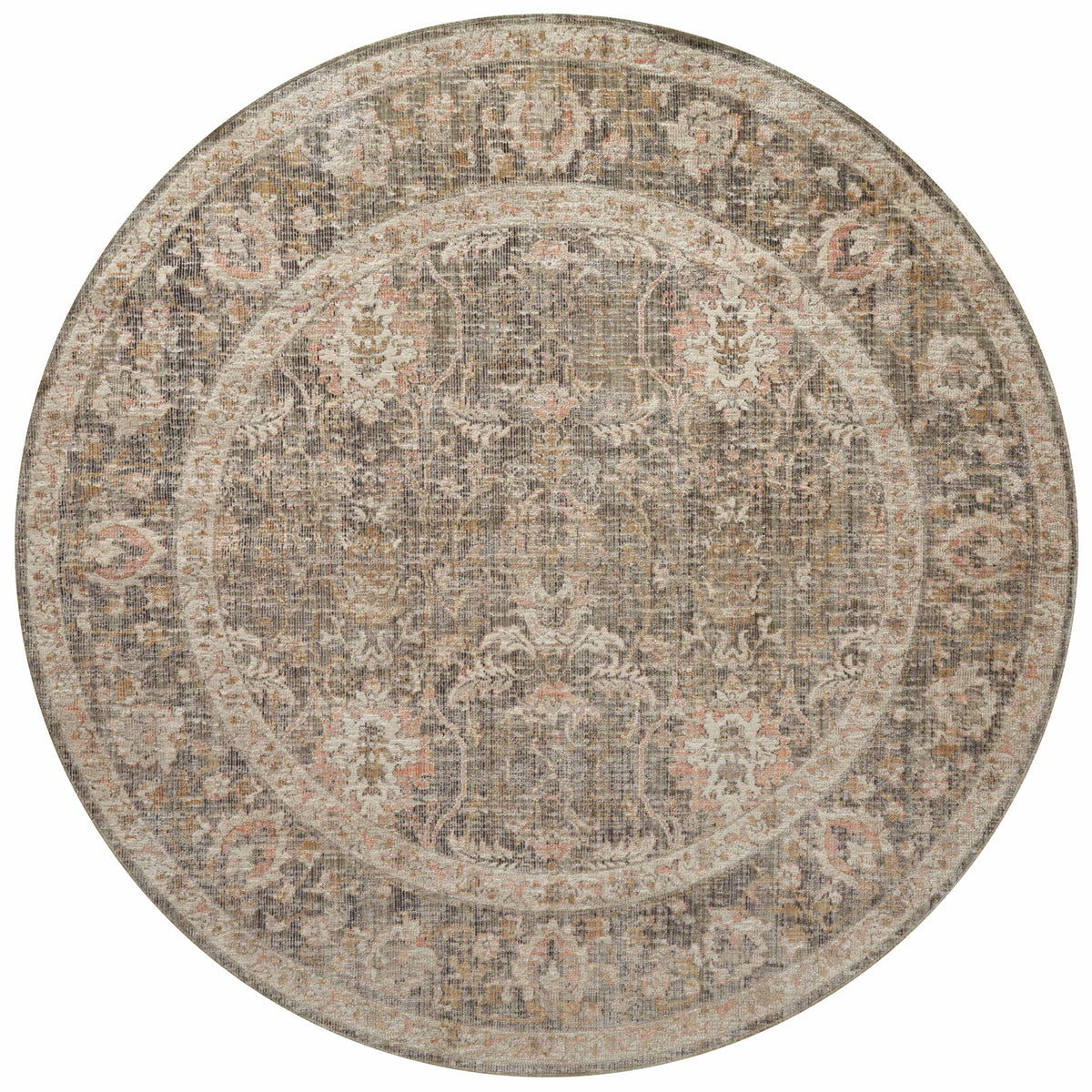 Sage Blush Round Rug N2088