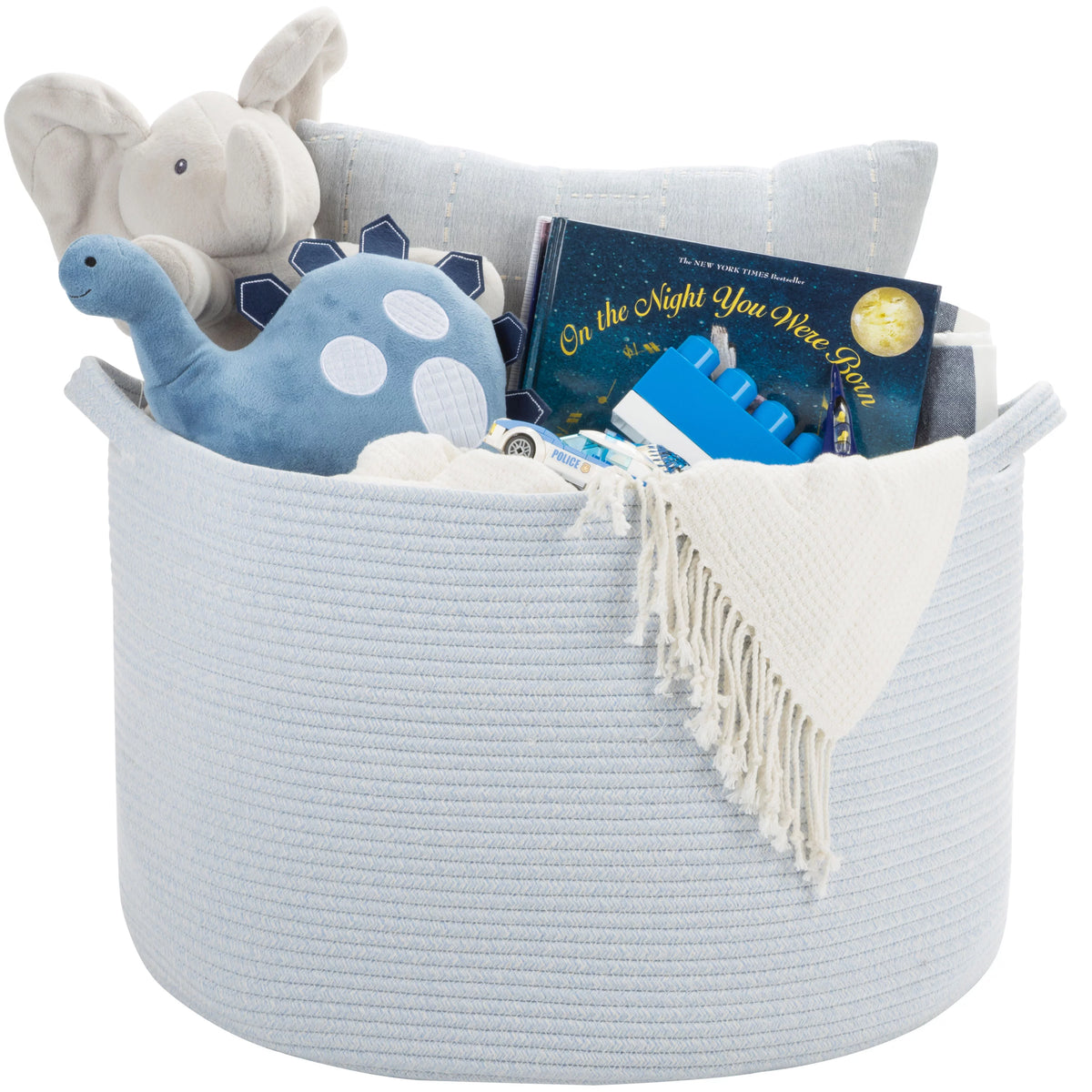 Baby Blue XXL Cotton Rope Basket P17117