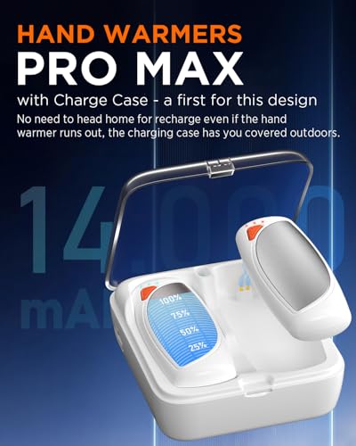 Rechargeable Hand Warmers with Charge Case, 2 Packs 14,000mAh Y195