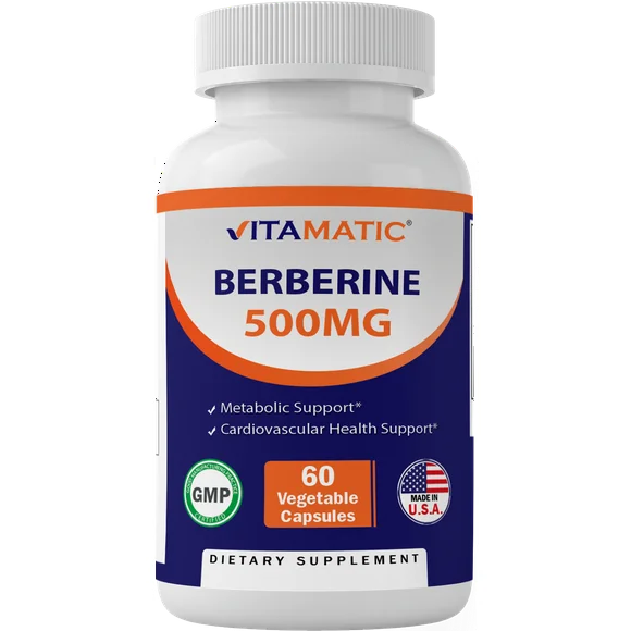 Berberine 500 mg 60 Vegetable Capsules P38442