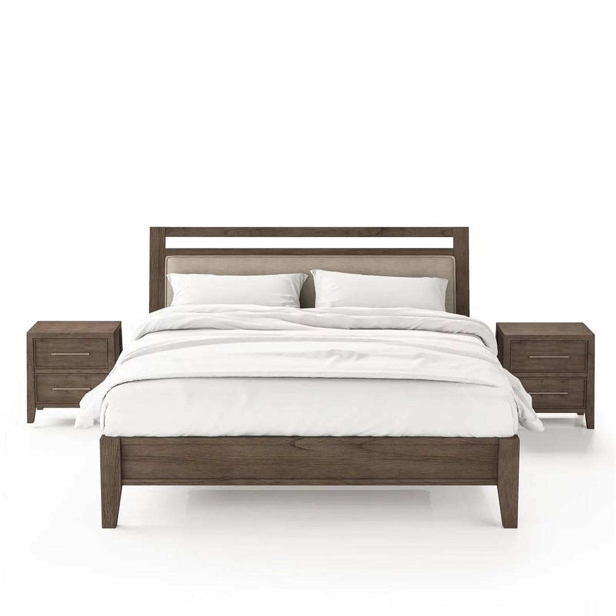 Gray Wood 3-Piece Bedroom Set Cal King E723