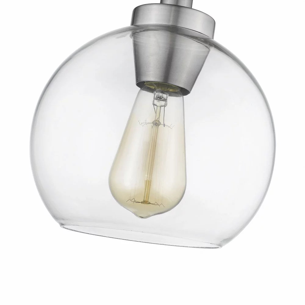 Flush Mount in Pewter with Clear Glass H448390